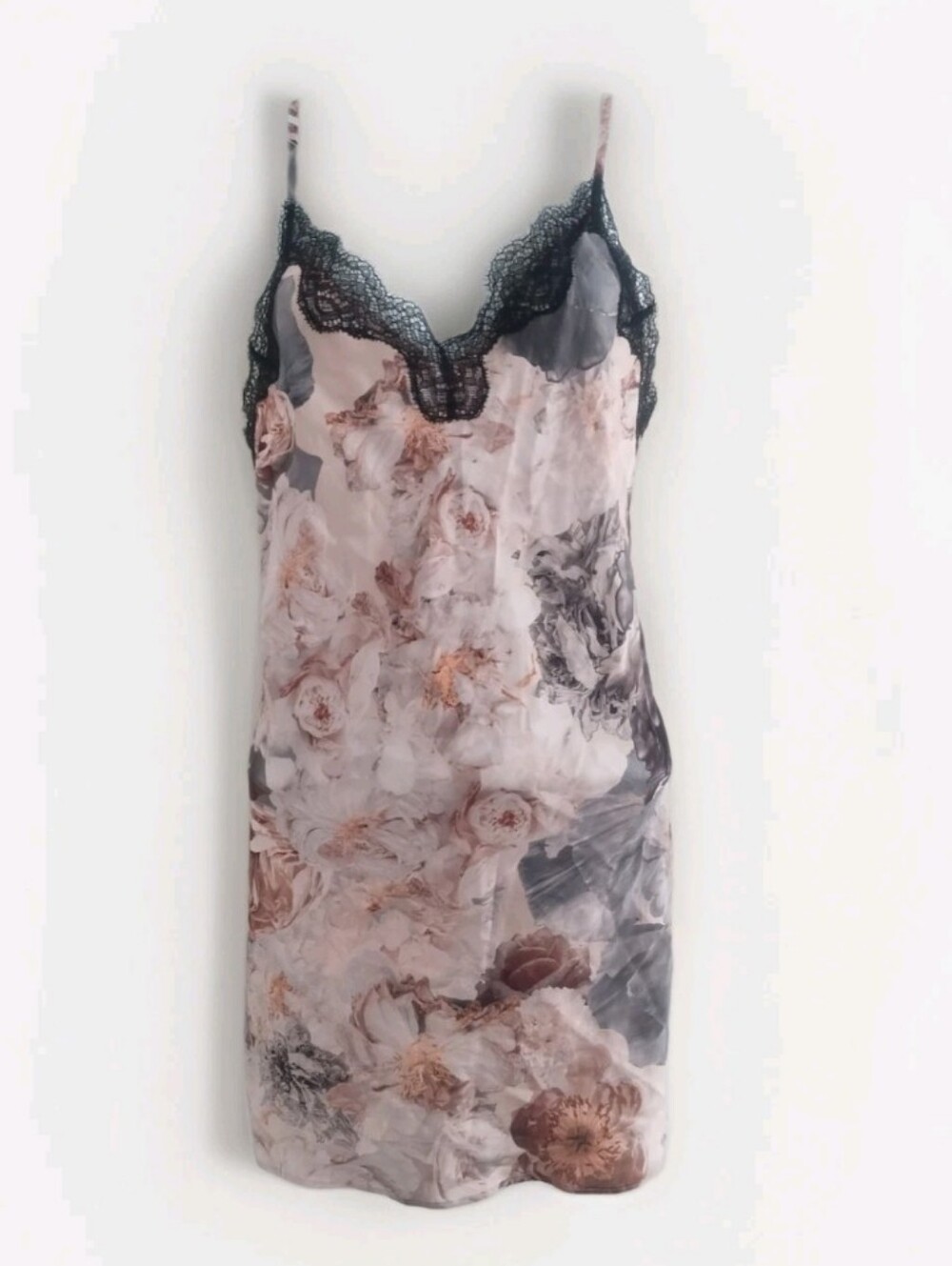 Victoria's Secret Floral Lace Trim Satin Effect Dress Slip